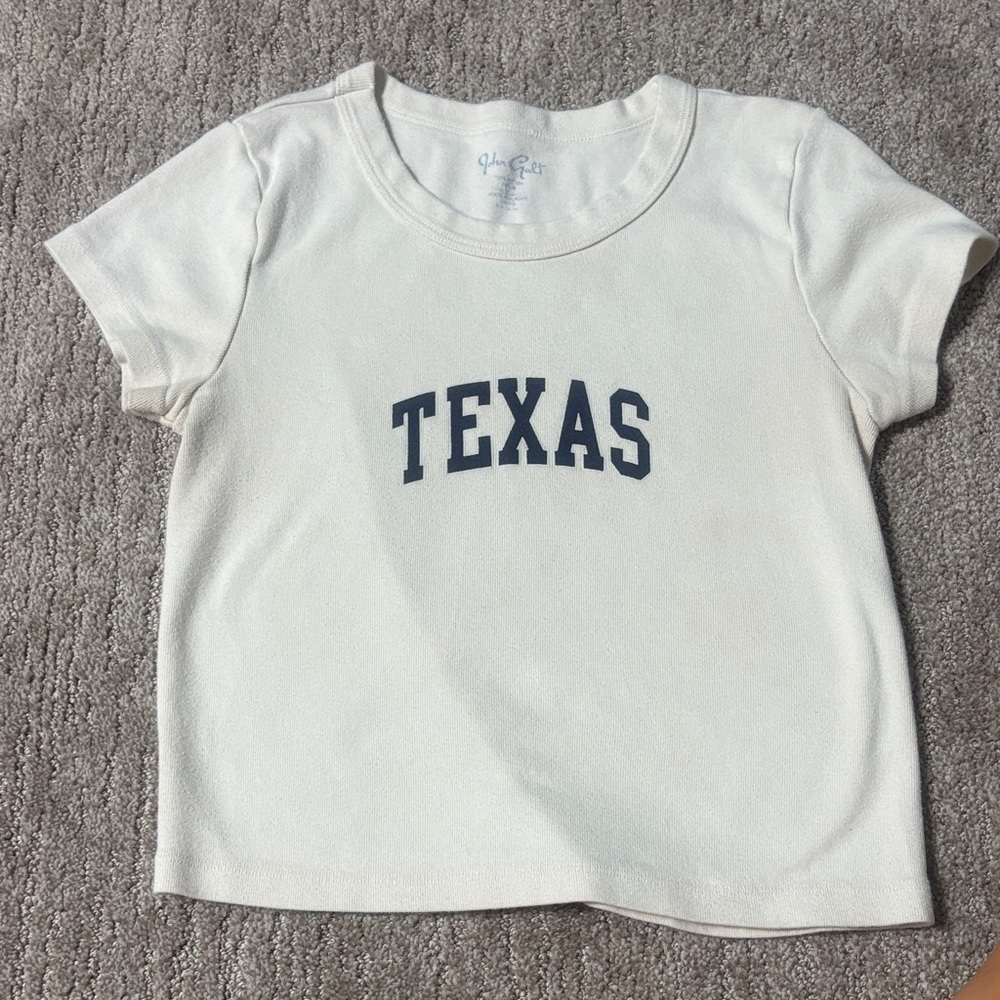 Brandy Melville Cream Texas Tee